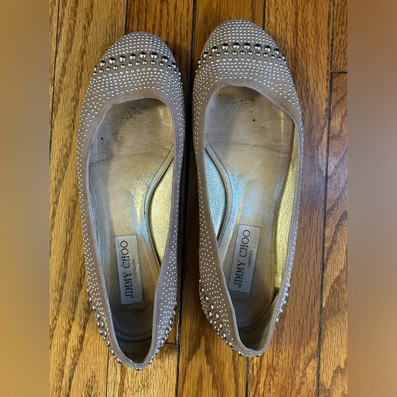 Jimmy Choo Suede Studded Ballet flats, size 37.5 - Picture 12 of 12